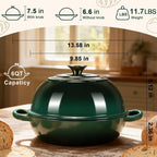 AHJ 6QT Dutch Oven For Bread Baking, Enameled Cast Iron Dutch Oven Pot - Image 2