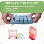 Ice Cube Trays for Freezer, 3 Pack Easy Release Slicone Ice Cube Tray - Image 3