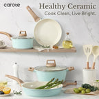 CAROTE 21-Piece Ceramic Pots and Pans Cookware Set, Non Stick Induction Cook - Image 6