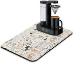 Coffee Mat 23inx15in, Coffee Bar Mat by Kuyig+Home