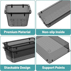 WOWBOX 40 PCS Clear Plastic Drawer Organizer Set, 4 Sizes Desk Drawer - Image 2