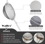 Walfos 8.6 Inch Large Fine Mesh Strainer, Kitchen Metal Food Strainers - Image 7