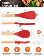 Cooking Spoon and Rice Scooper for Nonstick Cookwares, Wood Handle Spoon for - Image 2