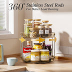 LAMU 2 Tier Lazy Susan Turntable Organizer 10.6'' Rotating Spice Rack - Image 3