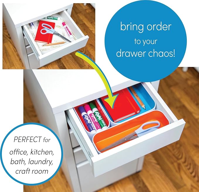 Three by Three Seattle 12 Piece Metal Organizer Tray Set - Image 2