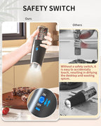 CIRCLE JOY Rechargeable Salt and Pepper Grinder Set Gravity Electric Salt and - Image 2