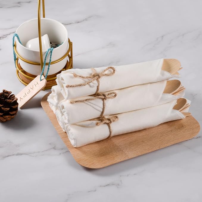 Pre Rolled Napkin and Bamboo Cutlery Set - Image 5