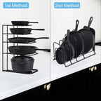 Toplife 2 Pack Heavy Duty Pan Organizer, 5 Tier Pot and Pan Organizer Rack - Image 7