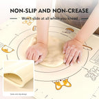 Ourokhome Silicone Baking Mat Sheet and Pastry Dough Cutter, 0.5 Inch Thick 28" - Image 4