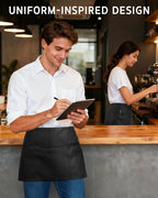 Syntus Server Apron for Men Women, Waitress Waist Apron - Image 7