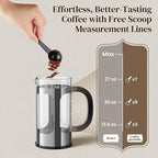 Veken French Press Coffee Maker 34oz 1 L, No Plastic Touching Cafe, Heat - Image 8