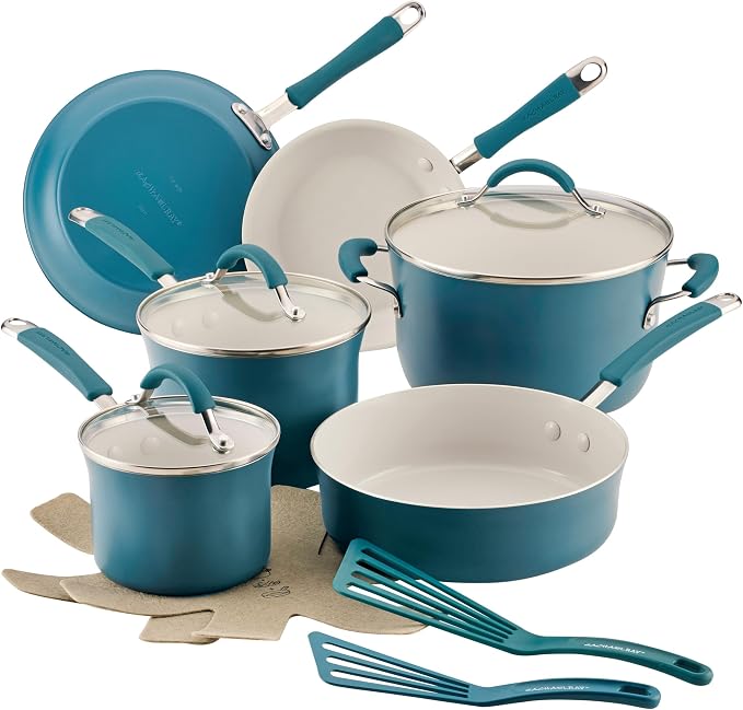 Rachael Ray Cucina Ceramic Cookware Set by RachaelRayKitchenware