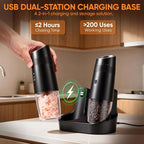 Gravity Electric Salt and Pepper Grinder Set Rechargeable - Image 4