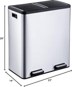 Step N' Sort The 18.5 Gallon Extra Large Capacity, Dual Trash and Recycling Bin - Image 11