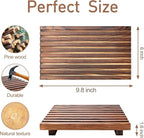 Farmhouse Bathroom Counter Organizer Wooden Display Pedesta Stand Small Kitchen - Image 5