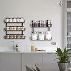 SWOMMOLY Adjustable Wall Mount Spice Rack, 9-Tier Dual-use Organizer - Image 4