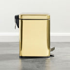 mDesign Slim Metal Rectangle 0.8 Gallon Trash Can - Image 2