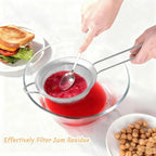 3Pcs Fine Mesh Strainer with Handle, Small Medium Large Size Sieve Strainers Set - Image 7