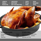 Granite Roaster Pan, 19” Enameled Roasting Pan - Image 3