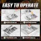 Ice Cube Trays, 2 Pack Large 6-cube Stainless Steel Ice Cube Trays - Image 7
