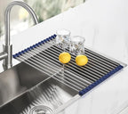 Tomorotec 17.7" x 12.5" Roll Up Dish Drying Rack Over Sink Drying Rack Sink - Image 8