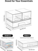 Vtopmart Stackable Storage Drawers Set of 3, Beauty Supplies, Pantry - Image 5