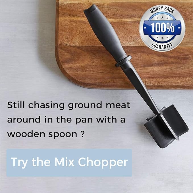 Meat Chopper, 5 Curve Blades Ground Beef Masher, Heat Resistant Meat Masher Tool - Image 5