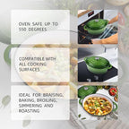 5.5 Quart Oval Enameled Cast Iron Dutch Oven Pot - Image 4