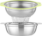 Colander Stainless Steel Microporous, 4QT Large Capacity Rice Strainer by Unknown