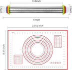 Stainless Steel Rolling Pin and Silicone Mat Set, Adjustable Thickness Rings - Image 2