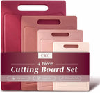 COOK WITH COLOR Non-Slip Cutting Board Set – Kitchen Essentials with Easy Grip by CookwithColor