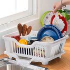 Noamus 2-Piece Plastic Dish Drying Rack, Heavy Duty Sink Set Dish Rack - Image 6