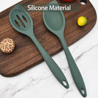 2-Pieces Silicone Cooking Spoon Spatula, Large Serving Spoons - Image 4