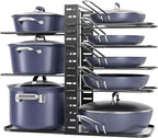 ORDORA Pots and Pans Organizer under Cabinet 14.55 Height, Adjustable 8-Tier by ORDORA