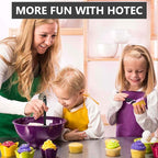 HOTEC 600℉ Heat Resistant BPA-Free Silicone Rubber Spatula Set, Kitchen Cooking - Image 4