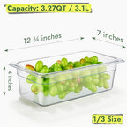 CURTA 6-Pack 1/3 Size 4" Deep NSF Polycarbonate Food Pans - Image 2