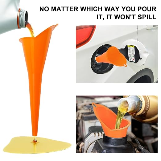 Long-Neck Oil Funnel for Automotive – Multi-Function Plastic Funnel for Oil - Image 4