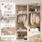 Hershii Tension Shelf Expandable Rod Closet System Heavy Duty Clothes Hanger - Image 4