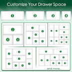 Criusia Drawer Organizer Set, Acrylic Non Slip Non Cracking Kitchen Drawer - Image 9
