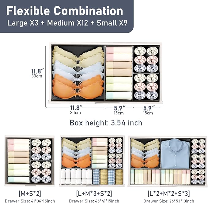 DIMJ Drawer Organizer Clothes Storage - Image 3