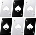 Chumia Poker Card Bottle Openers Stainless Steel Poker Card Beer Ace Bottle Cap by Chumia