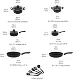 Amazon Basics Ceramic Non-Stick Cookware 15-Piece Set, Pans and Utensils - Image 4