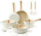 SENSARTE 17Pcs Ceramic Nonstick Cookware Set Non-toxic Healthy Pots and Pans by SENSARTE