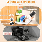 YJHome 2 Pack Expandable Under Sink Organizer, 2 Tier Pull Out Cabinet Organizer - Image 2