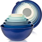 WHYSKO Mixing Bowl Set, 12 Piece Colorful Plastic Mixing Bowls by WHYSKO