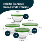Libbey Baker's Basics 4 Piece Glass Mixing Bowl Set - Image 3