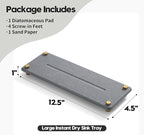 Kitchen Sink Caddy Water Absorbing Stone Drying Tray, Diatomite Bathroom Sink - Image 6