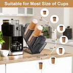 Paper Cup and Lid Holder with Straw Organizer - Image 3