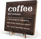 Coffee Bar Sign Plaque, Coffee Bar Accessories, Vintage Cafe Bar Plaque Desk by DMADNF