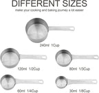 Measuring Cups Set 5, 18/8 Stainless Steel Measuring Cups Set - Image 3